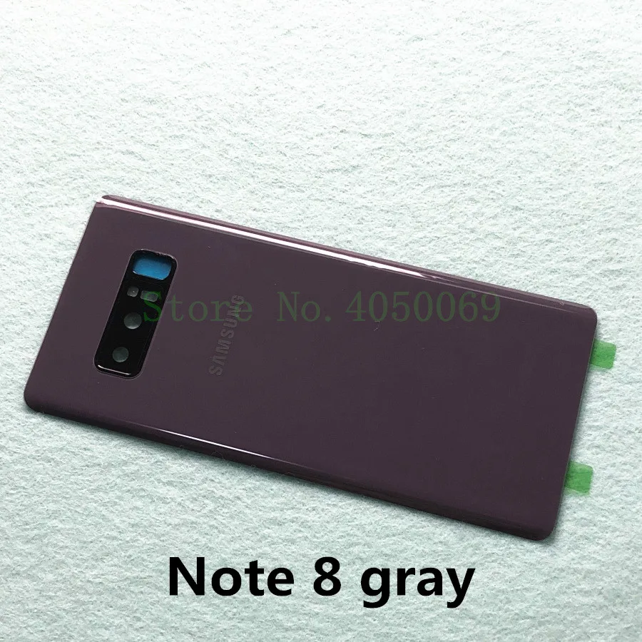 Note 8 gray SAMSUNG Galaxy Note 9 N960 SM-N960F Note 8 N950 SM-N950F Стекло задняя Батарея Корпус ремонт на домашнию Дверь чехол Замена - Цвет: Note 8 gray