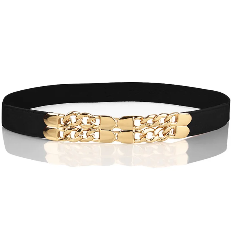 

Женский ремень, новинка 2021 года, модный эластичный пояс с тонкой металлической цепочкой, индивидуальный ремень для платья, женский пояс