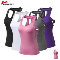 women cross tops compressed yoga shirts sportswear tank fitness gym clothing quick drying running vest sleeveless jesery singlet