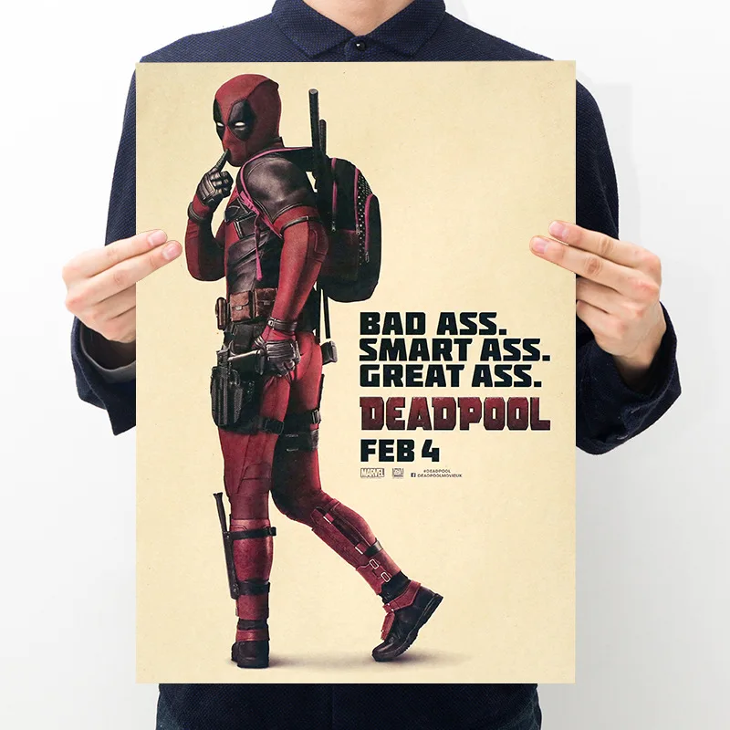 

Decor Wallpaper Wall Posters Deadpool Vintage Marvel Photo Wallpaper Home Decor Decoration for Bedroom Decorative Posters Art