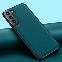 Real Cowhide Phone Case For Samsung Galaxy S21 Ultra Plus Case Shockproof Cover Genuine Pure Cowhide Leather Luxury Coque Funda