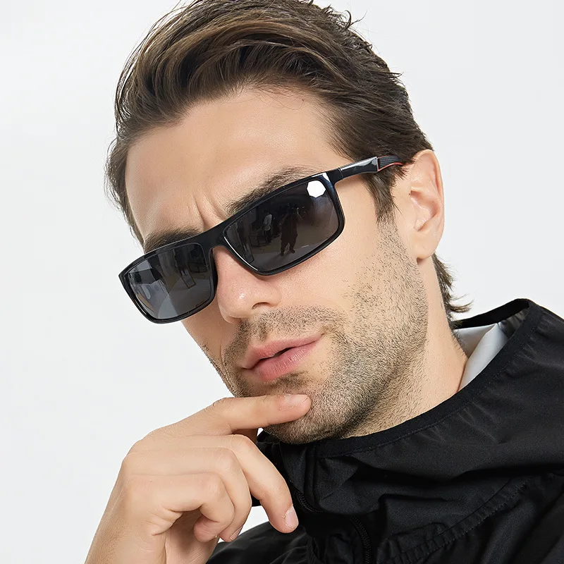 

Очки солнцезащитные Мужские поляризационные, модные зеркальные солнечные очки для вождения и рыбалки, брендовые дизайнерские, для путешес...