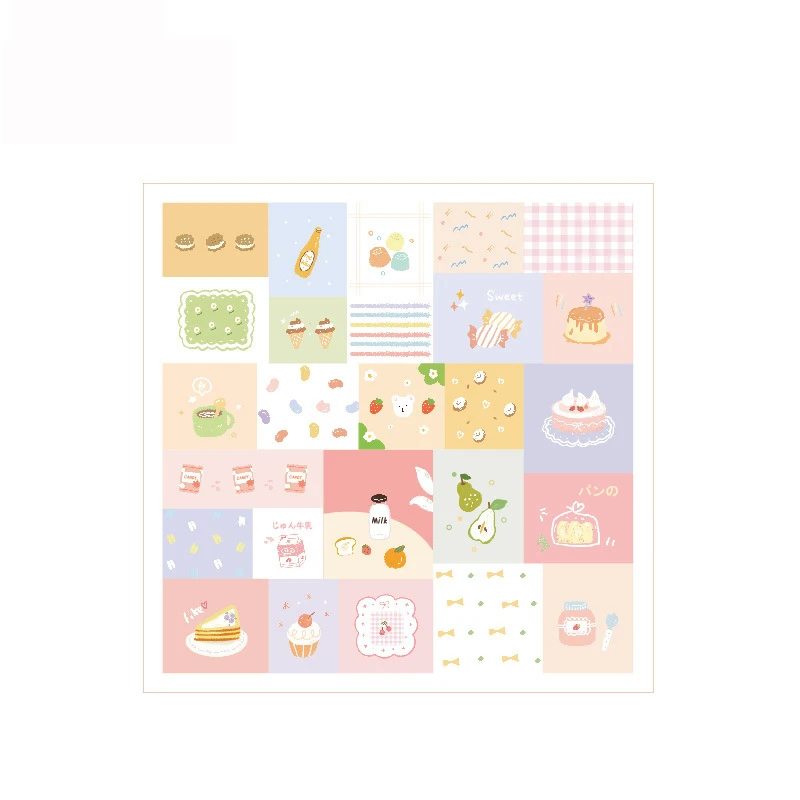 

4Pcs/Pack Life Is A Little Sweet Series Stickers for Kids DIY Diary Scrapbooking Photo Ablums