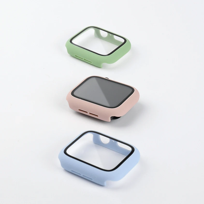 Защитный чехол для Apple Watch из закаленного стекла 44 мм 40 38 42 iwatch Series SE 3 4 5 6