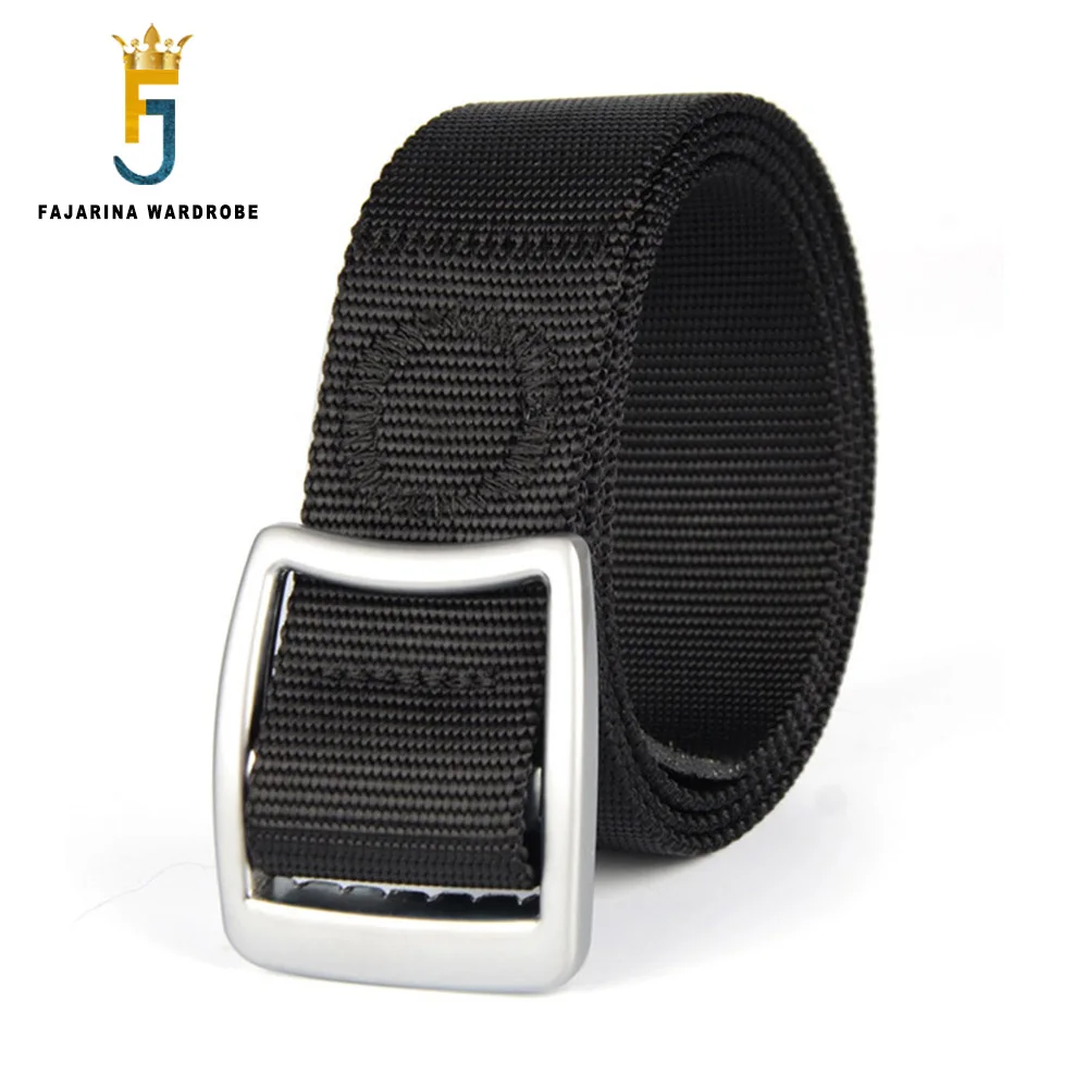 FAJARINA High Quality Alloy Buckle Men Design Casual Style Fashion Canvas&Nylon Belts 120cm Length 3.8cm Width Clothing CBFJ0084