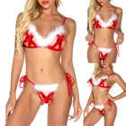 18 + Новогоднее сексуальное нижнее белье, рождественский подарок для женщин, сексуальное прозрачное нижнее белье, сексуальное нижнее белье