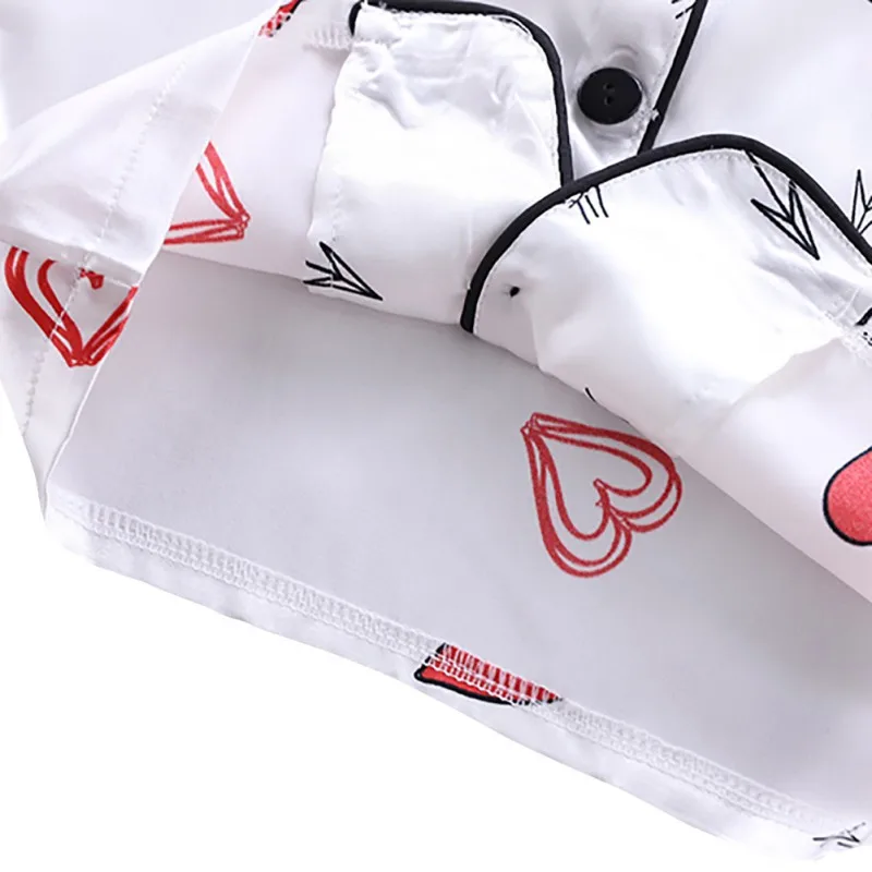 Детская блузка с короткими рукавами топы + шорты одежда для сна пижамы детская