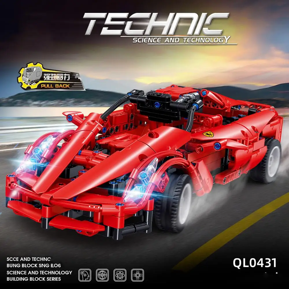 

589 Pcs Technic Car Building Blocks Speed Champions Mechanical F1 Racing Car For Diy Boys Toys For Birthday Gift
