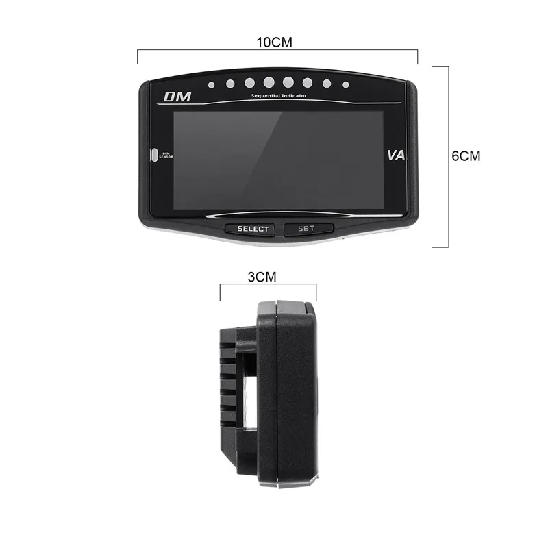 12 В/24 В 5 в 1 автомобильный универсальный грузовик ЖК цифровой инструмент Манометр