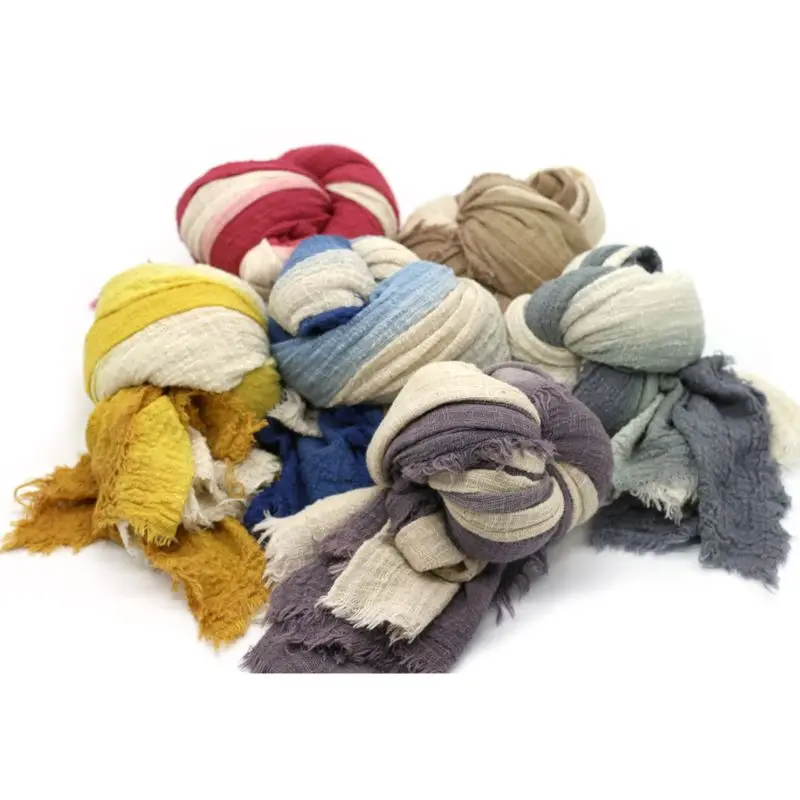 

Baby Gradient Tie Dye Tassel lightweight Cotton Gradient color tie dye tassel Swaddle Wrap Receiving Blanket Photography Props