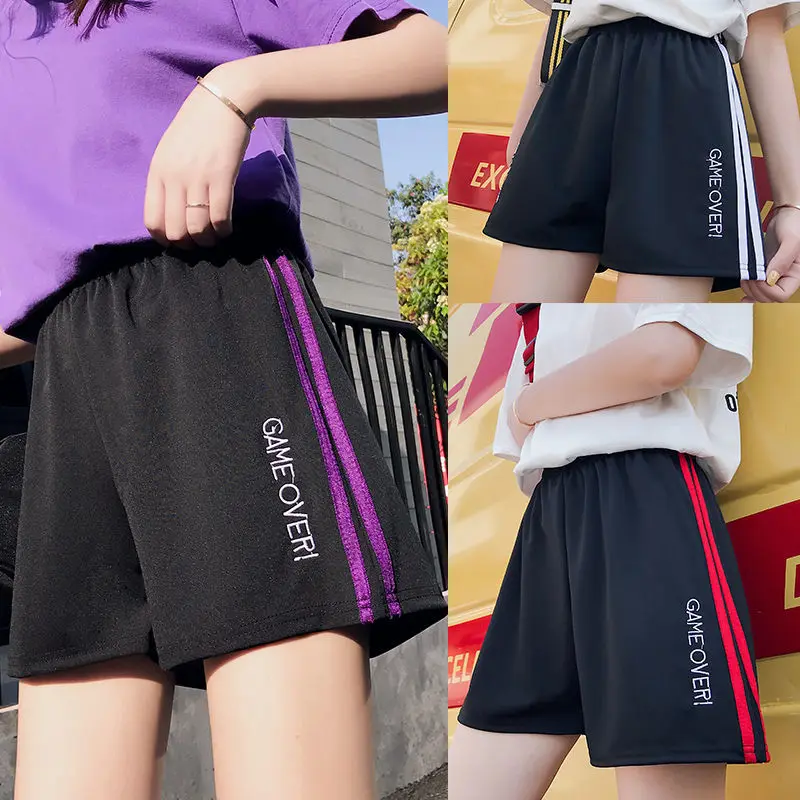 

Leisure sports running shorts women's summer big size fat mm loose show thin wide leg versatile home wear A-line pants