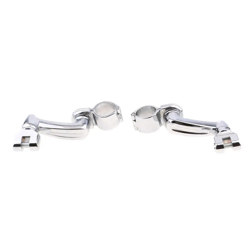 

1 1/4" Long Angled Adjustable Highway Foot Pegs Peg Mount Kit For