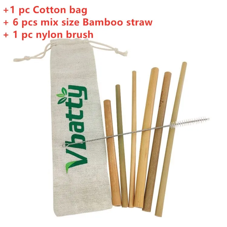 Бамбуковая солома многоразовая натуральная планка для вечеринки дня рождения