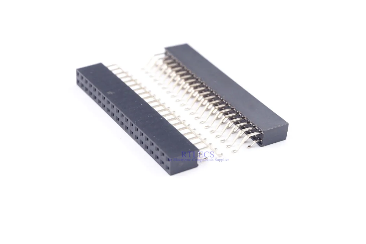 2 шт. SMT PCB гнездовой разъем 54 мм 0 100 &quotшаг 2x20 Pin 40 положение двойной ряд правый угол
