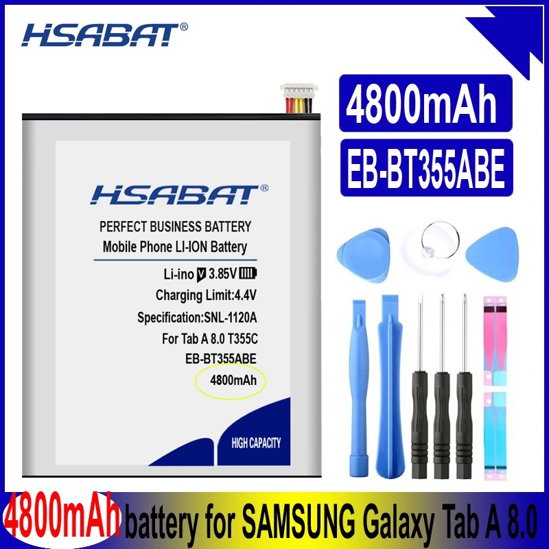Аккумулятор HSABAT для Samsung Galaxy Tab A 8 0 T355 T355C аккумулятор на 4800 мА/ч EB-BT355ABE P355C телефона