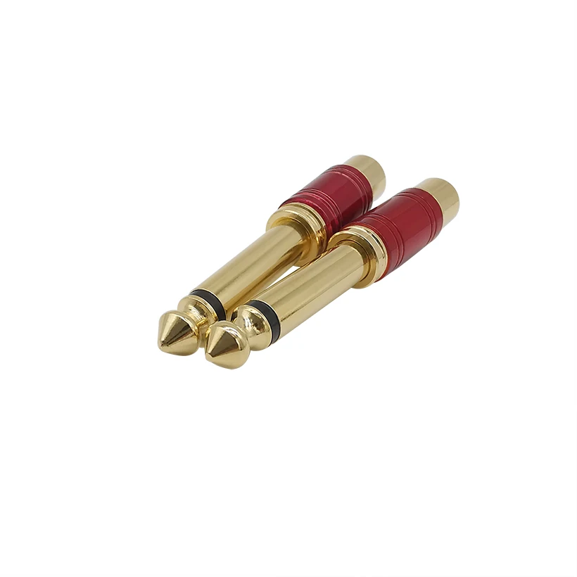 Высококачественный моно штекер 6 35 мм 1/4 дюйма к гнездовому разъему RCA аудиокабель