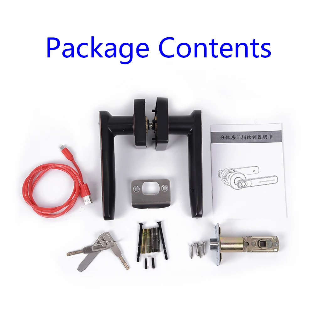 Умная внутренняя блокировка отпечатков пальцев USB Зарядка батарея домашняя