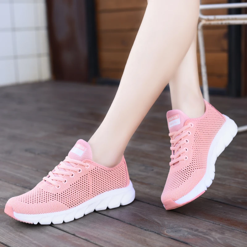 

Summer Mesh Women Sneakers Breathable Breathable Brand Sneakers For Women Soft Leisure Footwear Flats Deportivas Mujer