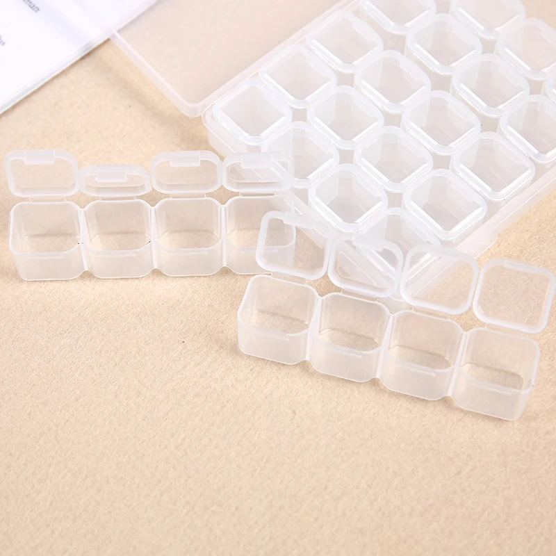 

New Blank Pillbox 7 Grids Plastic Pill Organizer Jewelry Bead Storage Box Dispenser Medicine Container Weekly Pills Case