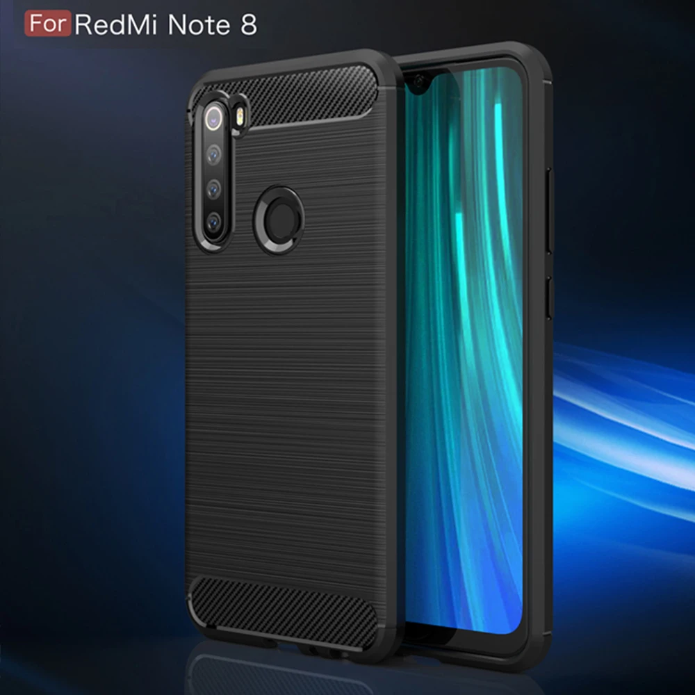 Для Xiaomi Redmi Note 8 Pro Чехол из углеродного волокна чехол 360 полная защита чехол для телефона Redmi Note 8 чехол противоударный бампер