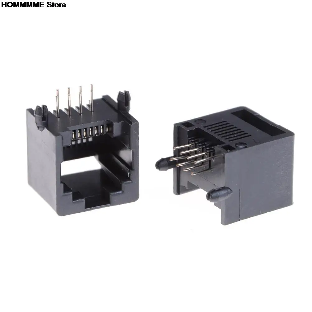 10 шт. Тип: RJ11/RJ45 8P8C черная компьютерная интернет-сеть разъем PCB | Обустройство дома