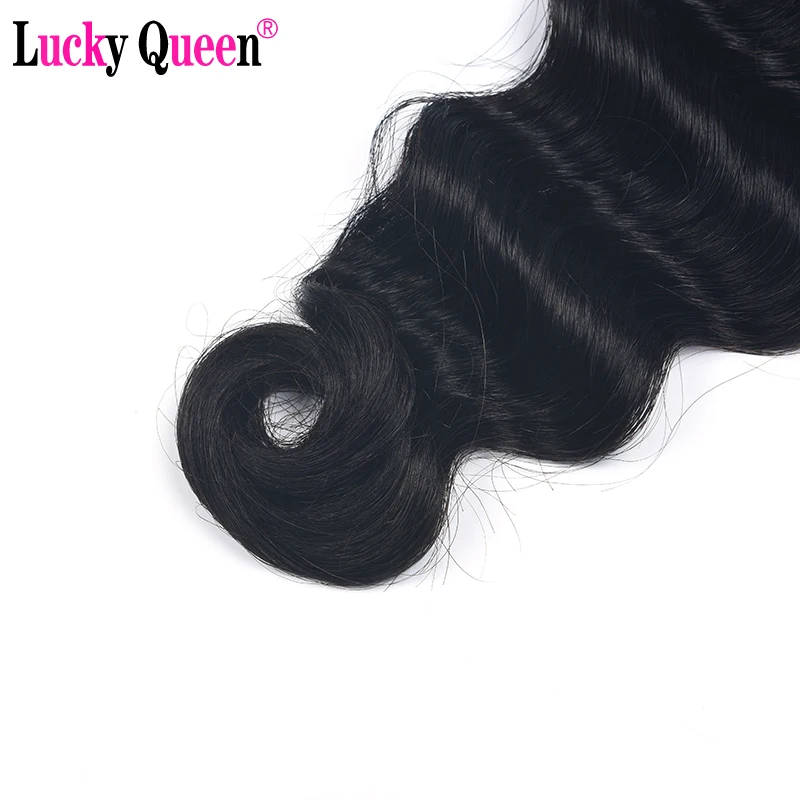 

Indian Deep Wave 100% Human Hair Bundles 8"-30" Natural Color 1PC Remy Hair Free Shipping Lucky Queen Hair Products