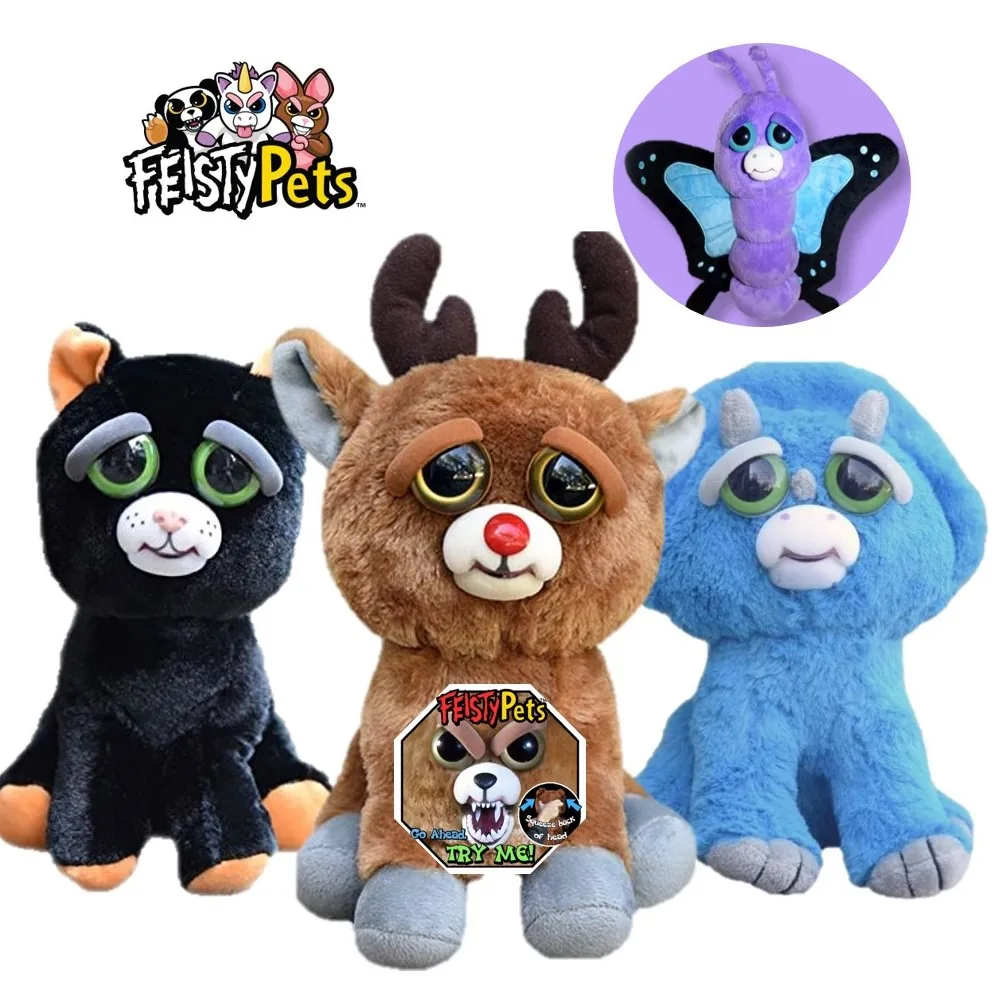 Забавные Домашние животные сменяющие лицо Единорог мягкие игрушки для детей