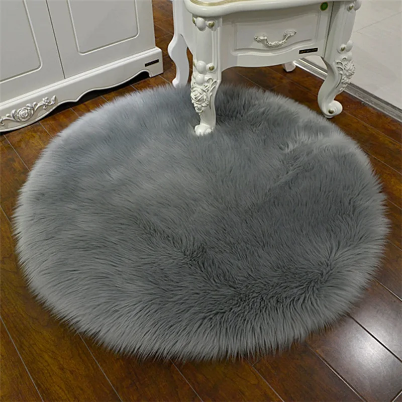 Chair Cover Bedroom Mat Artificial Wool Warm Hairy Carpet Seat Textil Fur Area Rugs 30*30CM Soft small Sheepskin Rug |