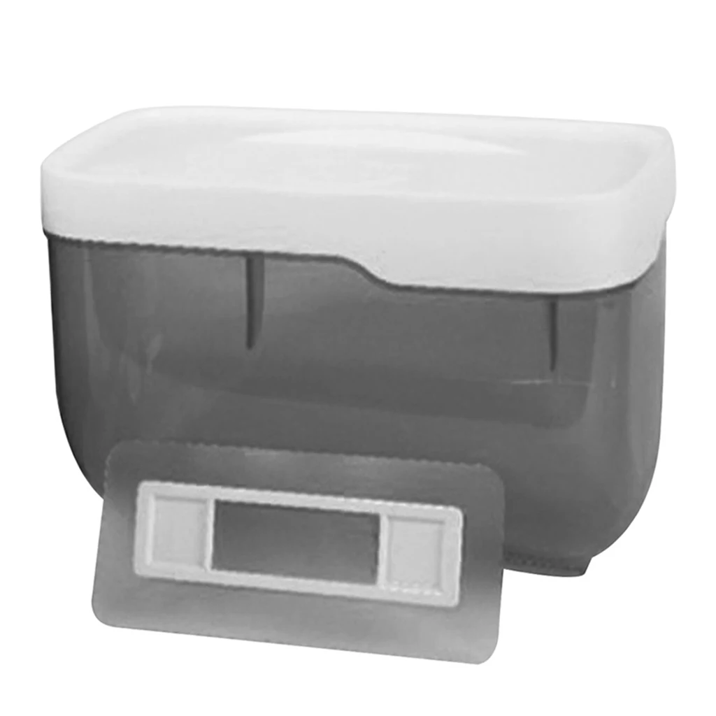 

No Drill Bathroom Toliet Tissue Box Paper Holder Dispensor Self-adhesive L/S