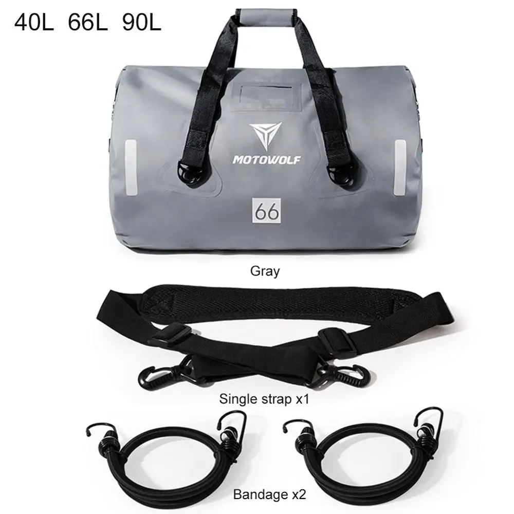 Водонепроницаемый мотоциклетные задние сумка Путешествия сухой мешок Moto 40/ 66/ 90 л