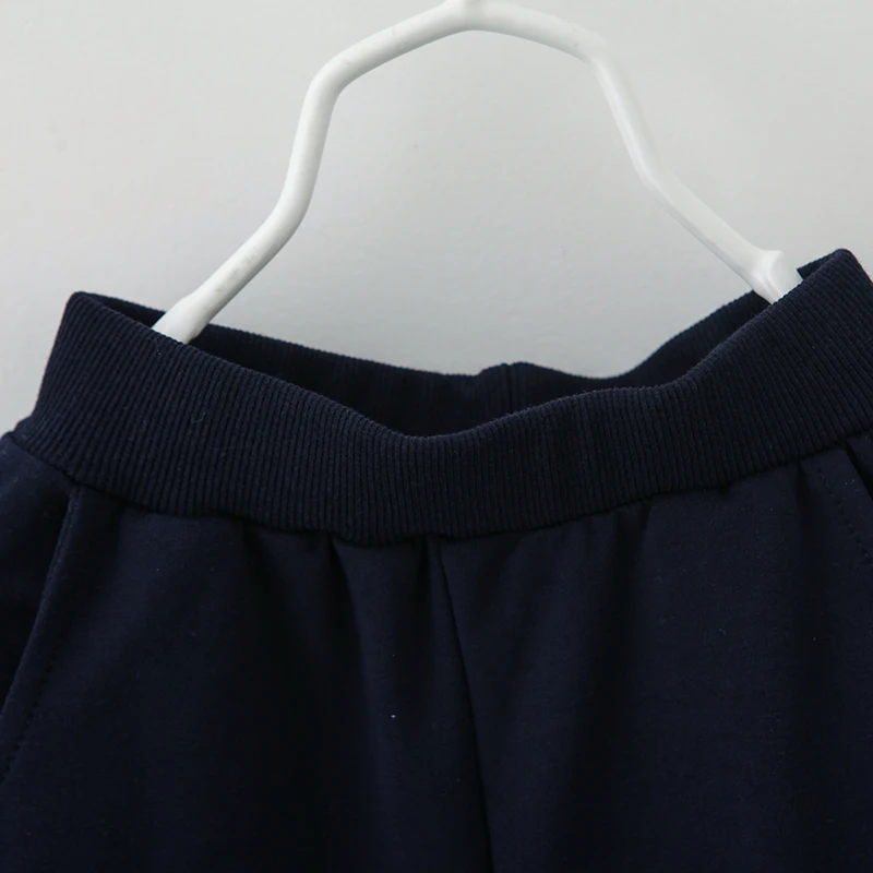 Одежда для девочек Однотонная футболка с длинными рукавами + штаны комплект