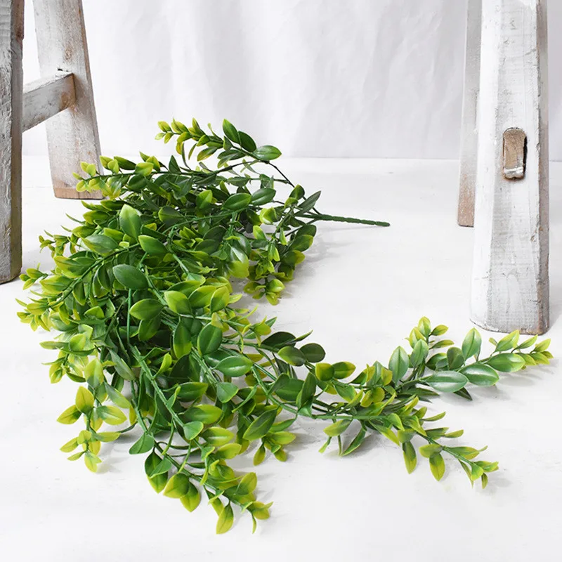 

Artificial Plant Vines Wall Hanging Simulation Vine Leaves Branches Green Lengthened Plastic Ivy Leafy Home Wedding Decoration