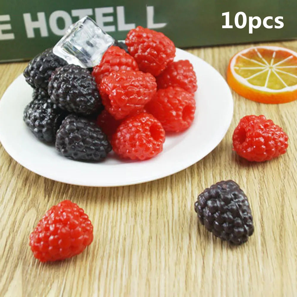 

10pcs Lifelike Artificial Fruit Realistic Raspberry Fake Plant Photography Props Home Party Wedding Decoration Accessories