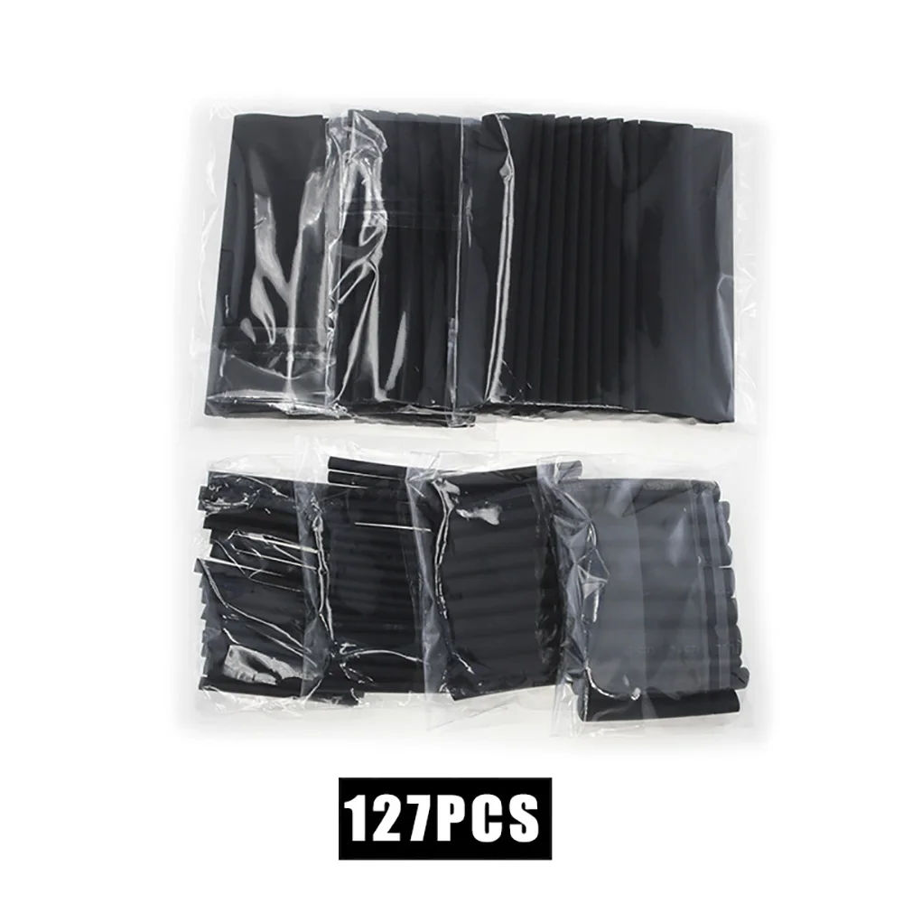 

2:1 Shrinkage Heat Shrink Sleeving Tube Tube Assortment Kit Electrical Connection Electrical Wire Wrap Cable Waterproof 127 Pcs