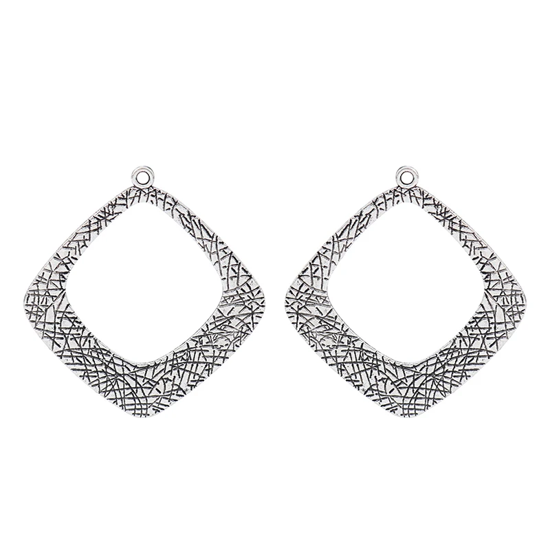 Подвески-талисманы ZXZ тибетские серебряные пустотелые квадратные для