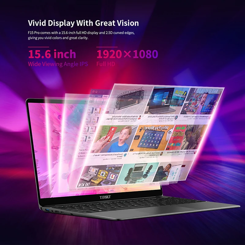 Teclast F15 Pro ноутбук с 15 6-дюймовым дисплеем 6x1920 12 Гб ОЗУ 1080 ПЗУ |