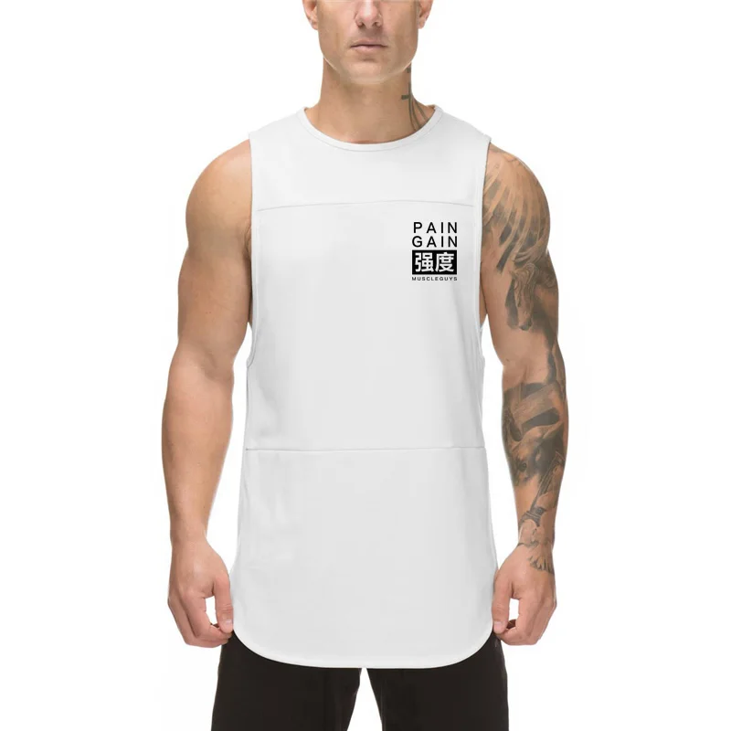 Фирменная сетчатая майка для тренировок мужская фитнеса одежда тренажерного