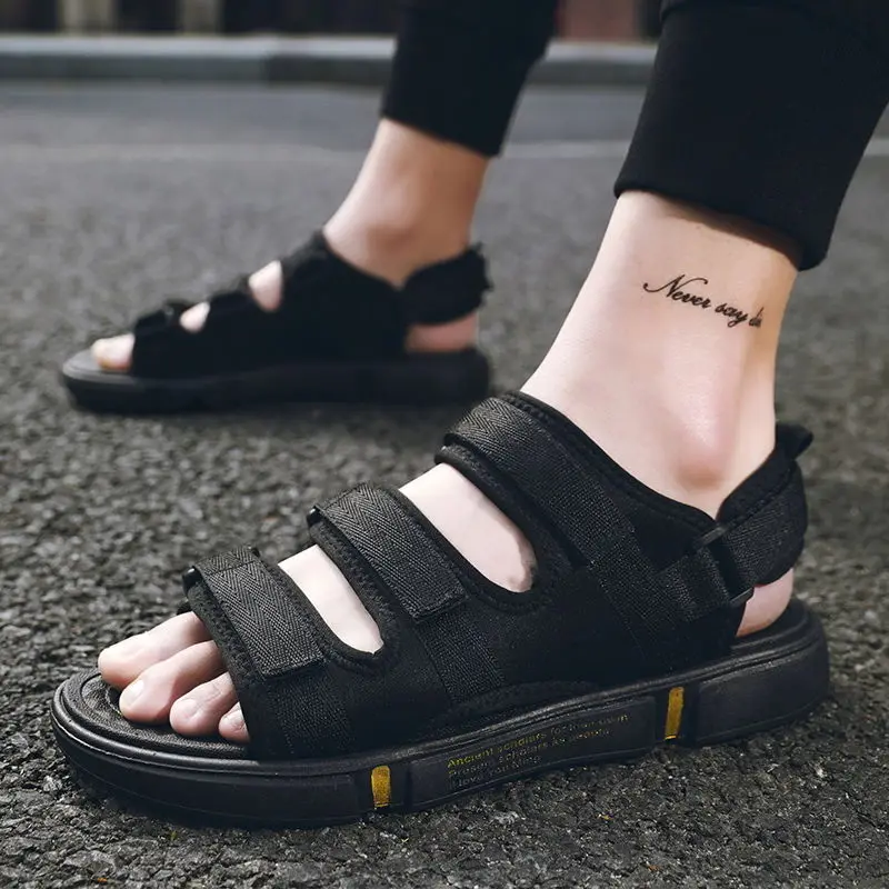 

Mesh Light Men's Sandals Outdoor Gray Black EVA Slip On Soft Platform Summer Casual woman Shoes For Man Sandle Men Big Size 46
