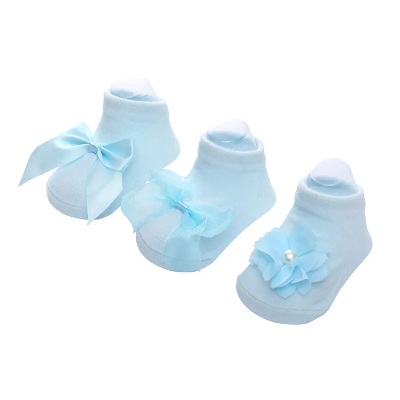 3 шт. кружевные носки для новорожденных с бантом | Мать и ребенок