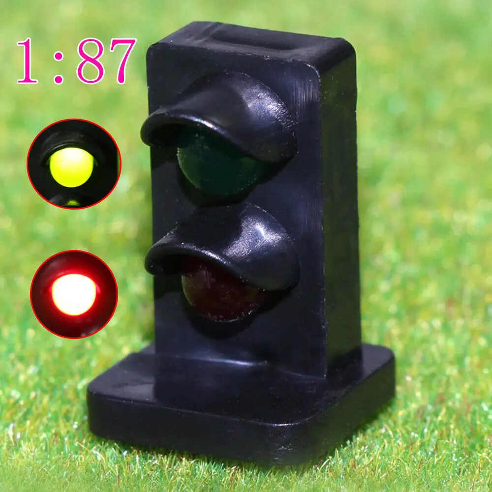 

JTD871GR 5PCS HO scale LEDs Rectangle Dwarf Signals Green and Red for Railway Signal 2 Aspects