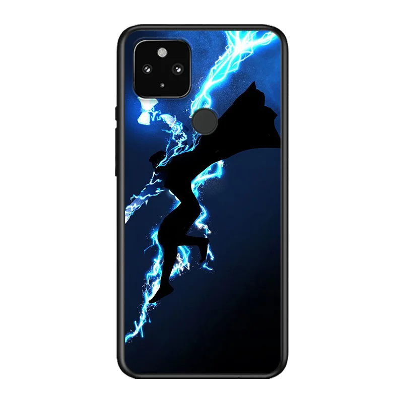 

Marvel Avengers Super Hero Thor For Google Pixel 5 4A 5G 4 XL Soft Shell TPU Silicone Black Cover Phone Case