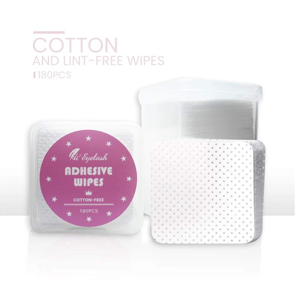 180 шт Клей для ресниц салфетки удаления кончиков Очиститель без ворса бумажные