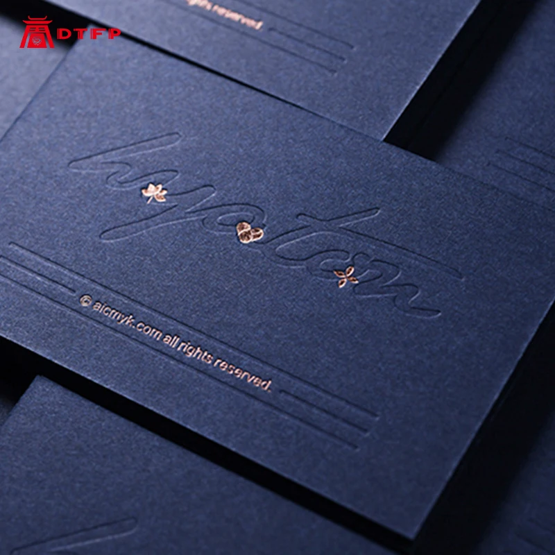 Открытка визитная карточка печать горячая розовая Золотая фольга неразобранная