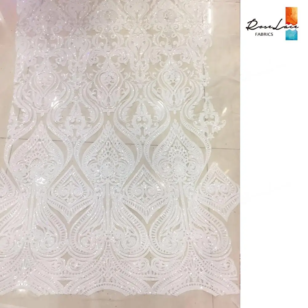 Африканская серебряная ткань с блестками и вышивкой сетчатая кружевная для