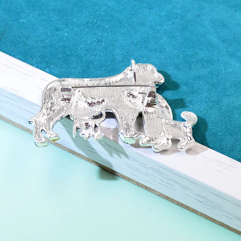 

CINDY XIANG Enamel Pin Custom Cartoon 3 Dogs Brooches Bag Clothes Pin Funny Dog Mother And Baby Philosopher's Badge Jewelry Gift