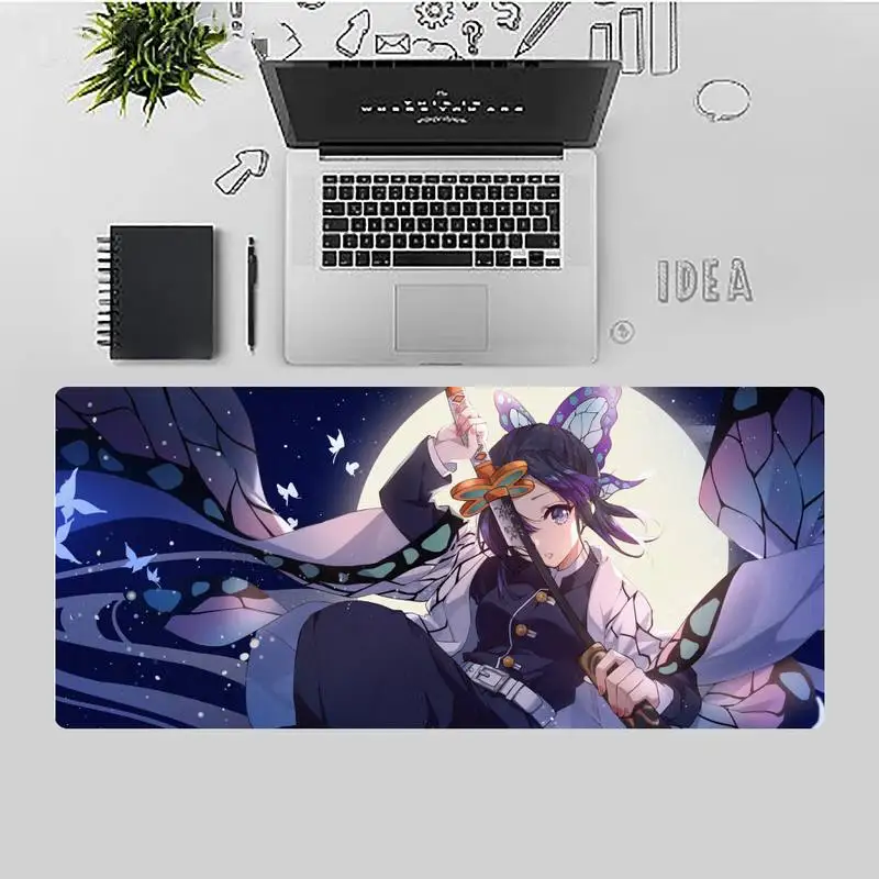 

Demon Slayer anime Natural Rubber Gaming mousepad Desk Mat X XL XXL Non-slip Cushion Thickness 2mm LockEdge equal LE