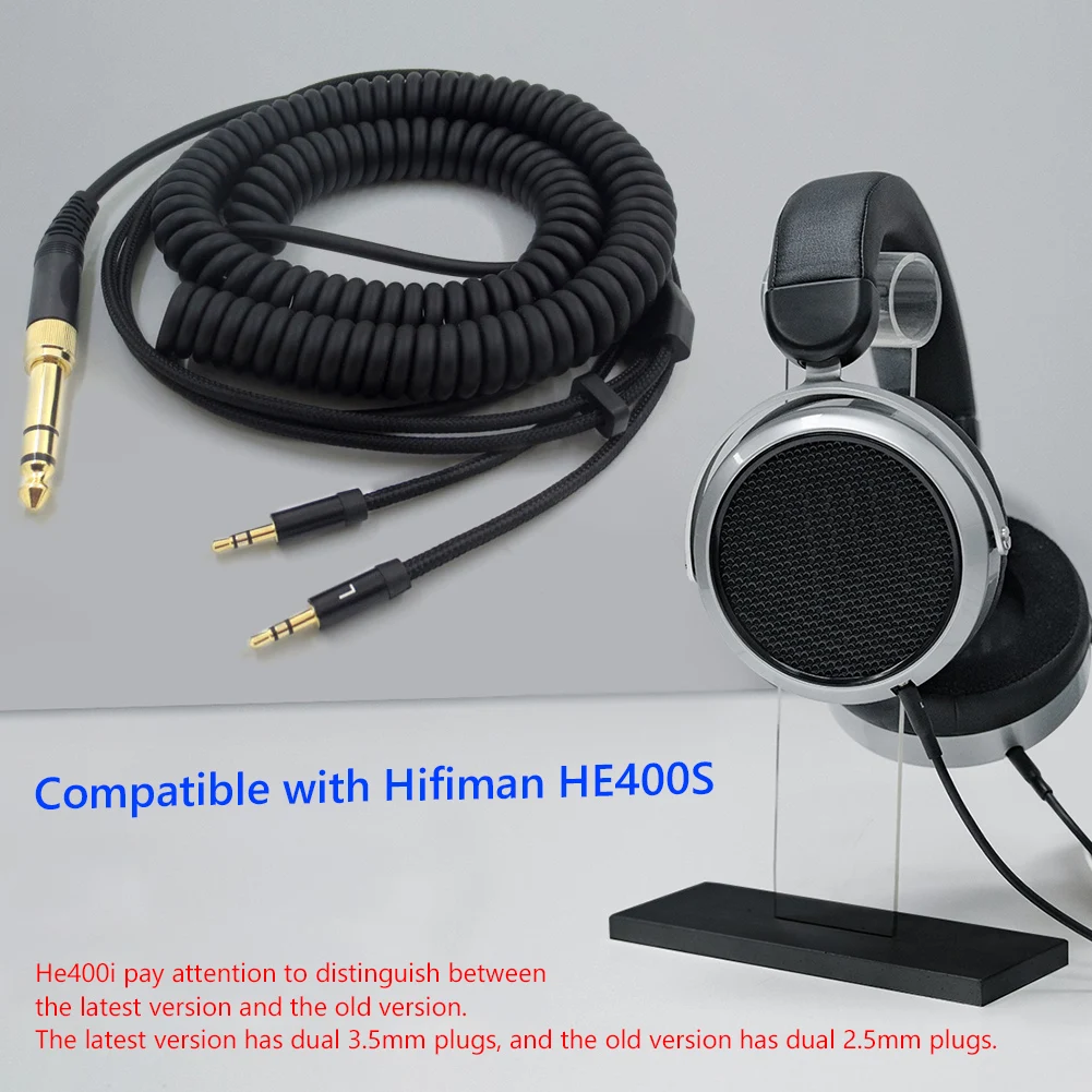 HiFi аудио пружинный кабель для Hifiman HE400S/HE-400I/HE560 // HE350/HE1000/HE1000 V2/AudioQuest NightHawk наушники |