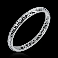 925 sterling silver bangle bracelet 925 silver fashion jewelry closed hollow flower bangle ahnaiyua akpajbwa