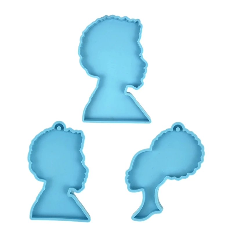 

Силиконовая форма для брелоков, блестящая женская голова