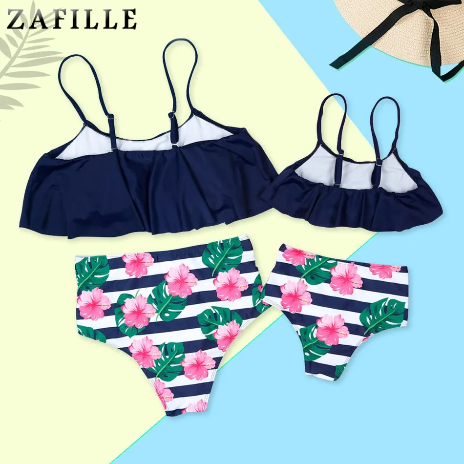 Женский купальник с цветочным принтом ZAFILLE купальный костюм оборками бикини для